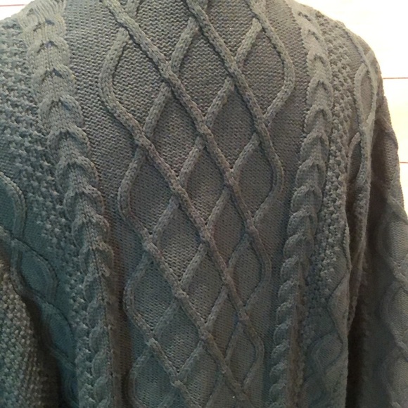 Crown & Ivy Men's Quarter Zip Cable Knit Sweater-Size Small NWT - Picture 4 of 8